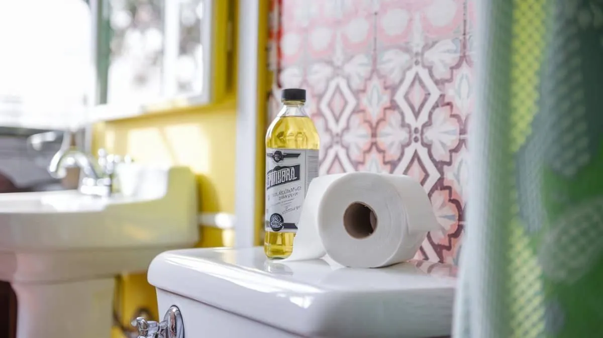 Eine unkonventionelle Methode zur Toilettenreinigung: Essig und Toilettenpapierrolle