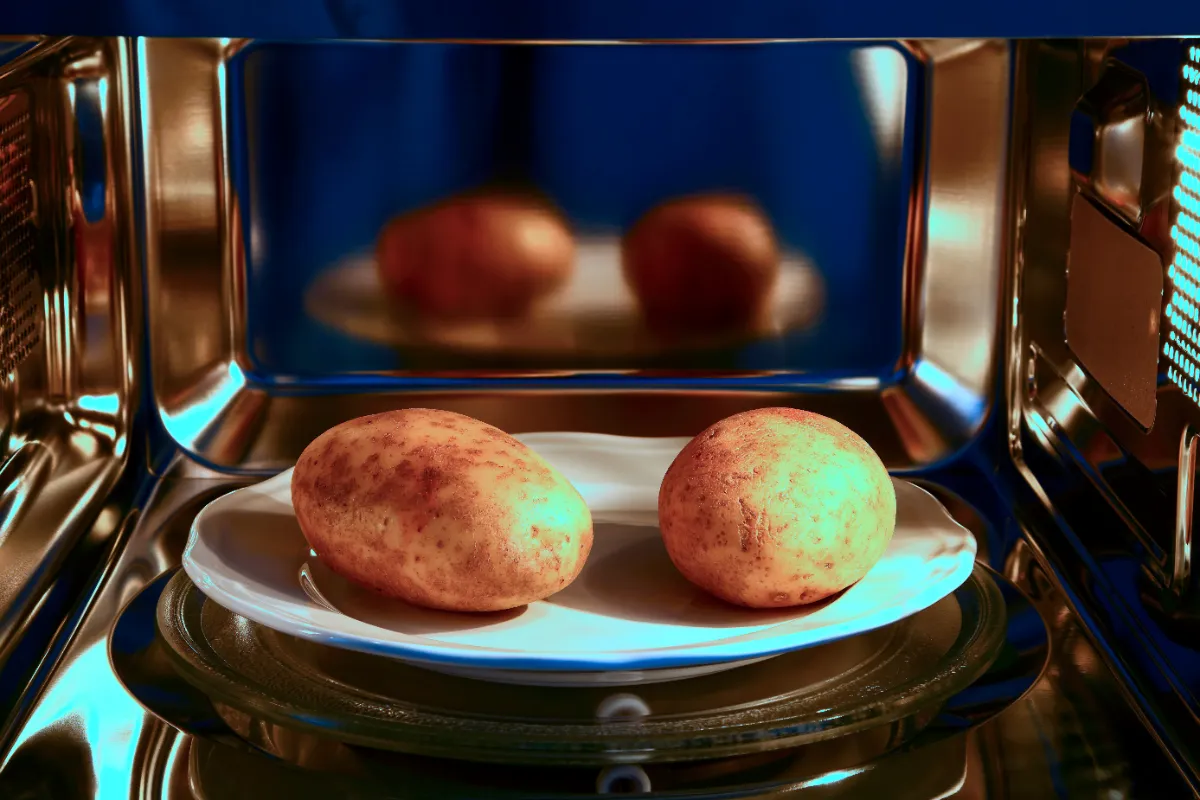 Revolutionäre technik: Kartoffeln schnell und einfach in der Mikrowelle kochen